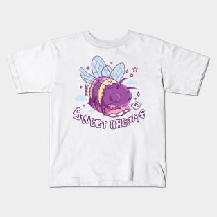 Sweet Dreams Are Made of Bees - Buzzing Slumber Illustration Kids T-Shirt